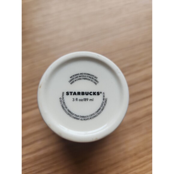 Starbucks 3oz Espresso Mug Brown & White Geometric Pattern - Picture 8 of 8